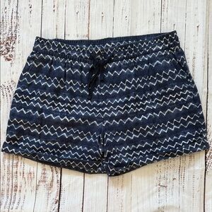 Old Navy linen Blend Blue Zigzag Shorts‎ Large